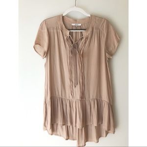 Nordstrom Ro & De Taupe Flowy Boho Blouse